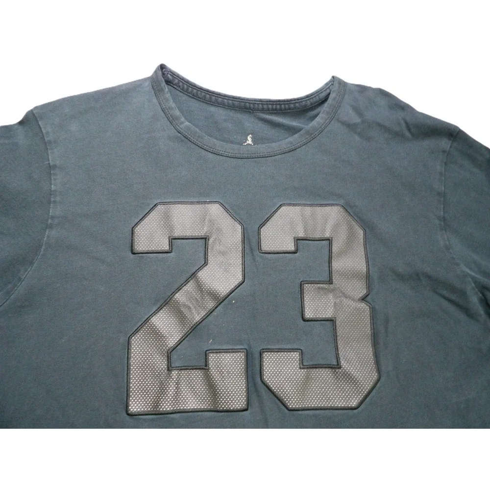 Jordan AJ 6 LS TeeBasketball Graphic Pullover Crew Cotton Men Large Black Shirt